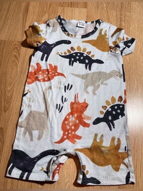 Patpat Infant Dinosaur Print Short Romper